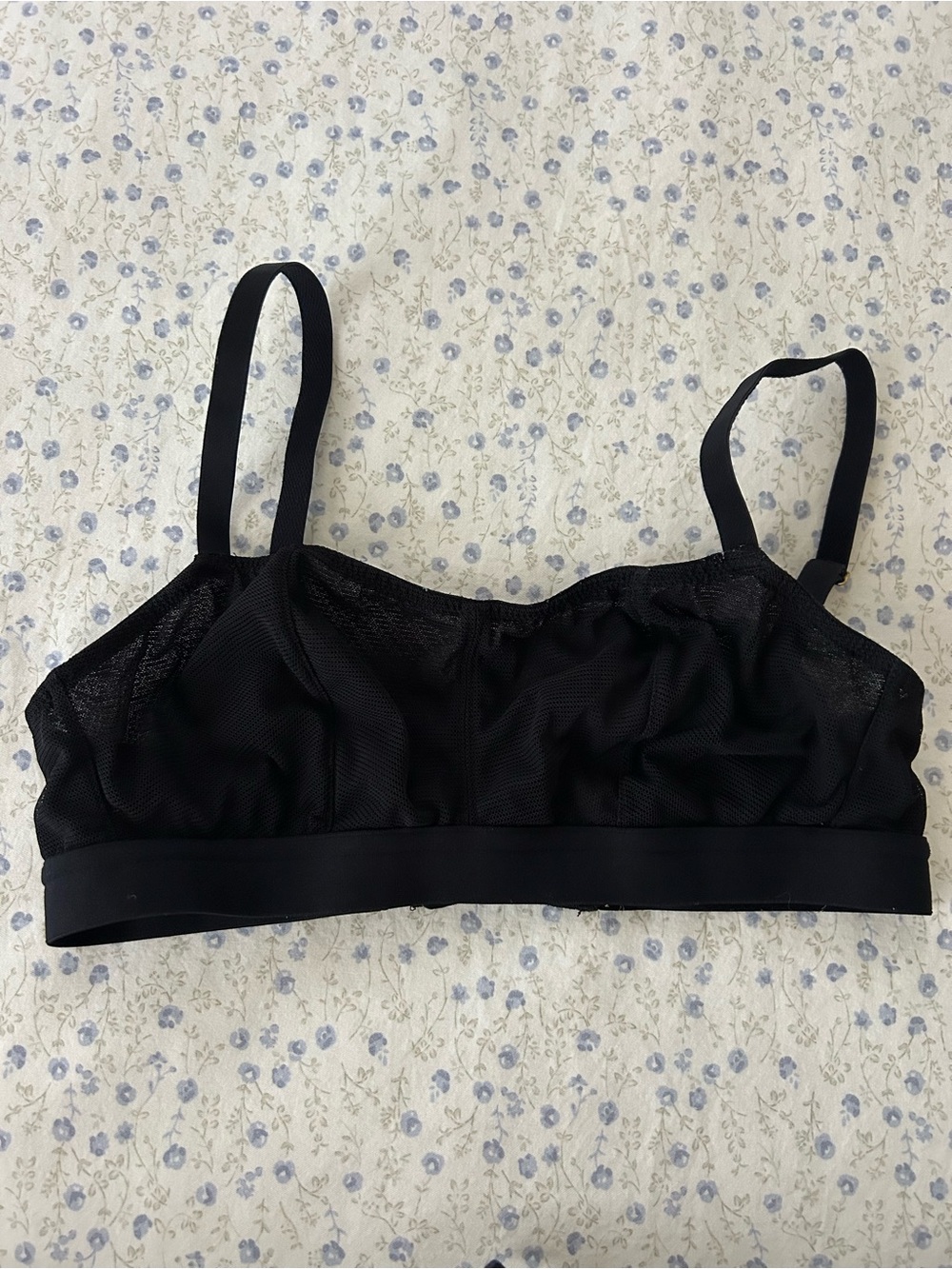 Lively Black Mesh Bralette - Lightweight Support